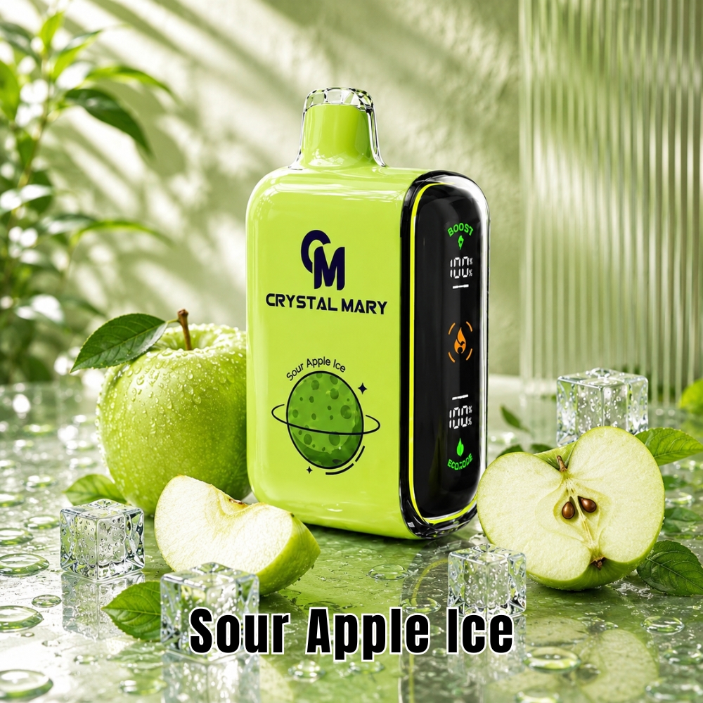Crystal Mary Pulse 20000 Puffs Sour Apple Ice