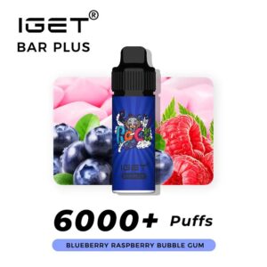 IGET Bar Plus 6000 Puffs – Blueberry Raspberry Bubble Gum