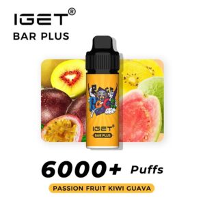 IGET Bar Plus 6000 Puffs – Passion Fruit Kiwi Guava