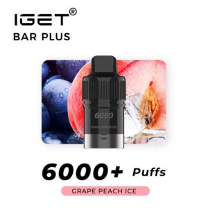 IGET Bar Plus Pod 6000 Puffs -Grape Peach lce